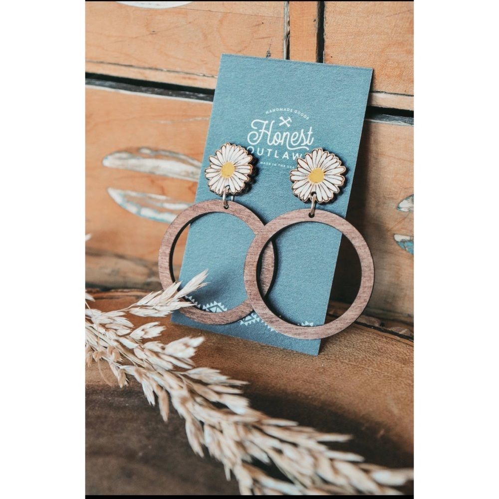 Cheerful Daisy Hoops
